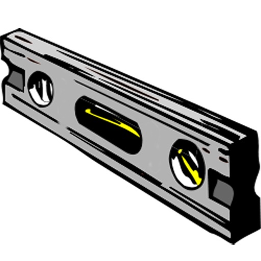 !Bubble and spirit level free tool with ruler icon