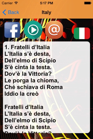 National Anthems with Lyrics screenshot 2