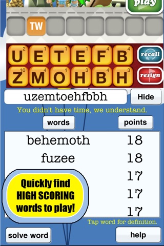 #1 Hanging With Cheats For Friends ~ Best Hanging Word Finder Cheat For Words and Hanging Friends screenshot 4