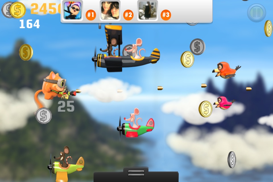 Airplane Cats vs Rats FREE - Tiny Flying Angry Air Battle Game screenshot 2