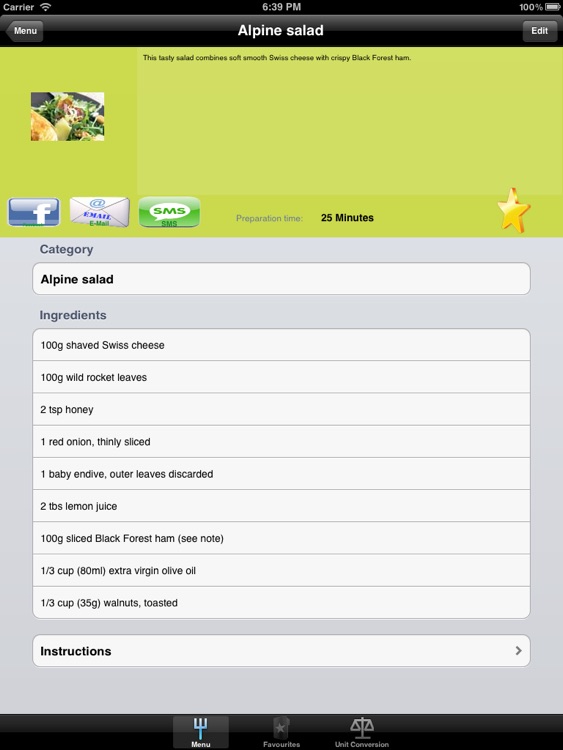 Side Dish Recipes Designed for iPad