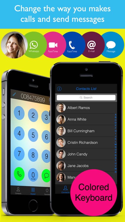 Colored Phonebook (Your numeric keypad and your favorite contacts)