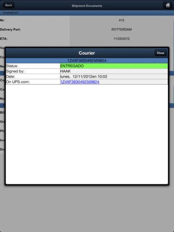Serco Logistics Shipment Agency for iPad screenshot 4