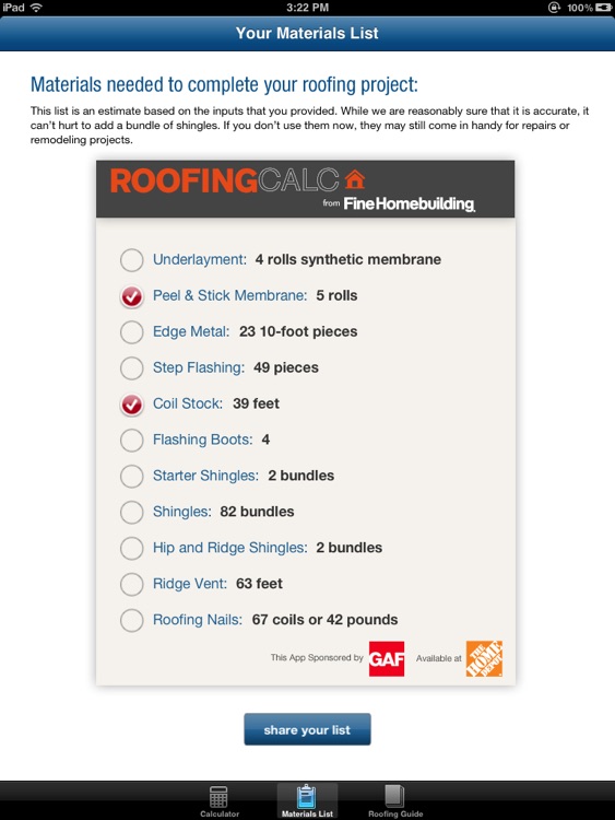 Roofing Calc from Fine Homebuilding screenshot-3