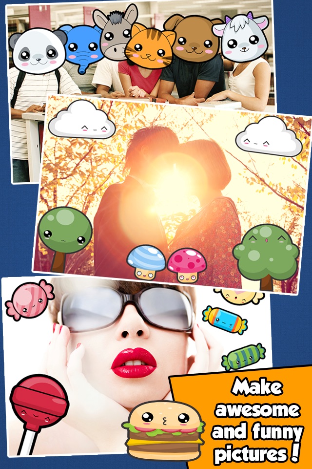 InstaCute Photo Editor - An Awesome Camera Booth App with Cute Kawaii Style Stickers to Dress Up your Picture Images screenshot 2