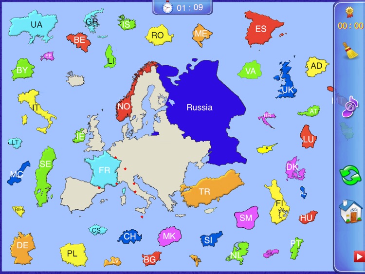 Europe Puzzle Map