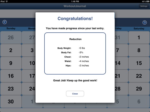WorkoutJournal for iPad screenshot 4