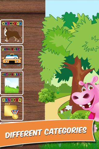 First Afrikaans words with Phonics: Educational game for children with Purple Hippo screenshot 2