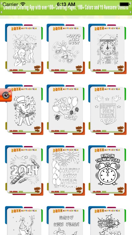 New Year Coloring Book - Colouring Doodle Fun for Kids Holiday Season