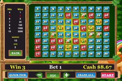 Lucky Charm Keno - Play the Numbers Game Free screenshot 2