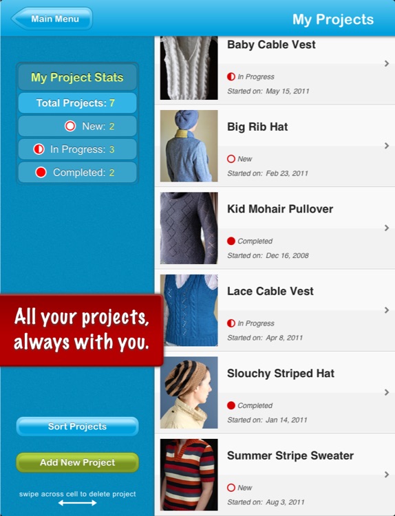 JKnit HD Pro - Knitting Project Master for iPad