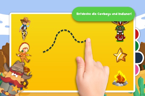 Free Kids Puzzle Teach me Cowboys and Indians Cartoon: Learn about Indian adventures and cool cowboys screenshot 2