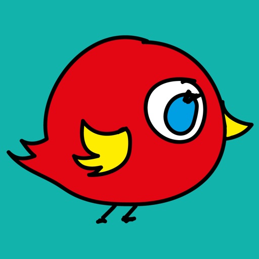 Splashy Red Bird Icon