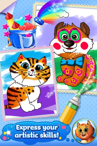 Kitty & Puppy Paint Time - Little Painters Party screenshot 4