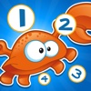 Ocean counting game for children: Learn to count the numbers 1-10 with the fish of the sea