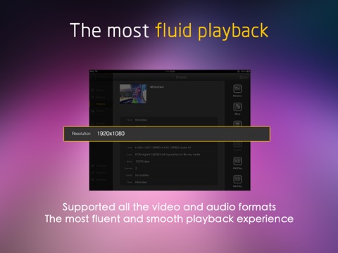 Moli-Player Pro HD - video & music media player for iPad with DLNA/SAMBA/MKV/AVI/RMVB screenshot 3