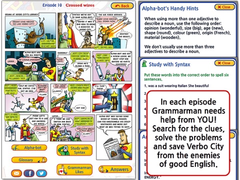 Grammarman HD screenshot 2