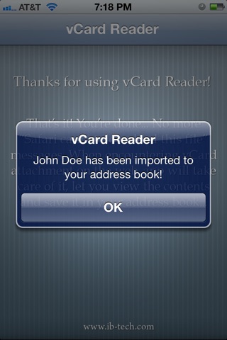 vCard Reader screenshot 4