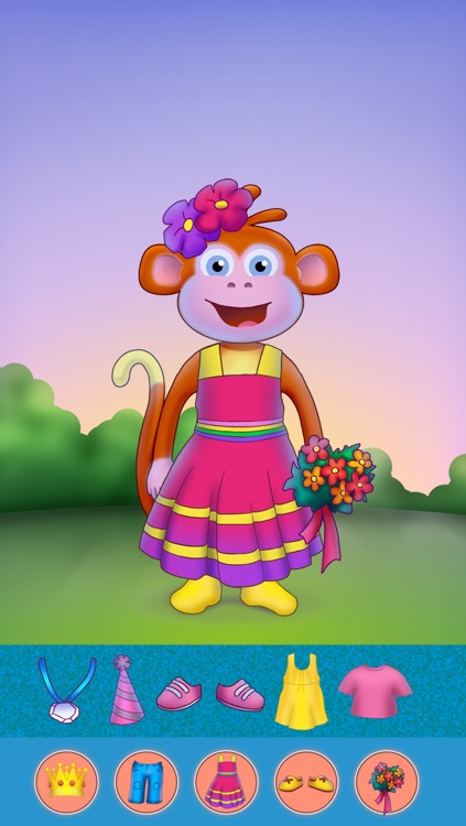 Little Girl Explorer and Funky Monkey - Free Kids Dressing Up Game screenshot-3