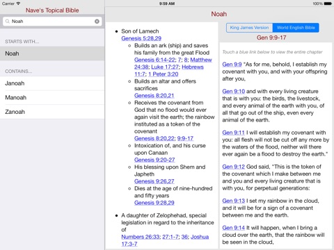 Nave's Topical Bible for iPad screenshot 2