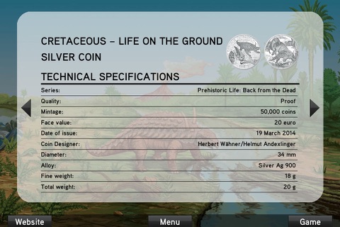 Prehistoric Life App of Austrian Mint AG screenshot 3