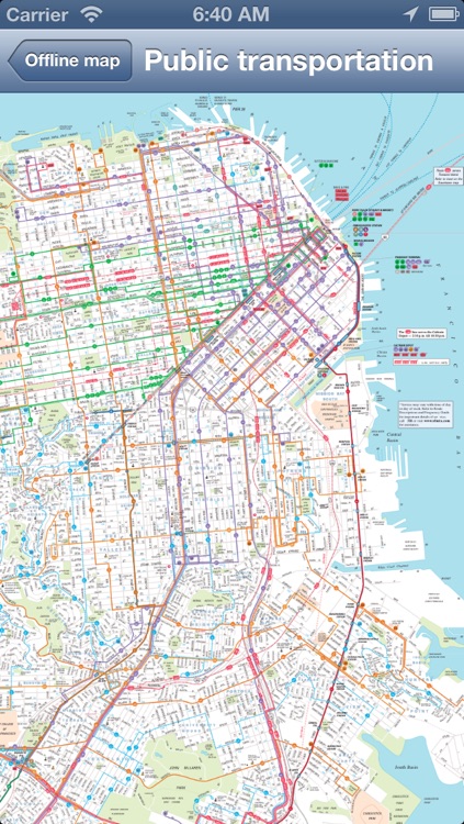 San Francisco Offline Map + Public Transportation map by Marco Tenback