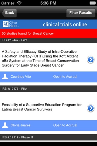 COH Clinical Trials screenshot 3