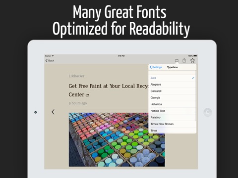 Cozy for Feedly 2 - an RSS Reader Client with Good Fonts screenshot 3