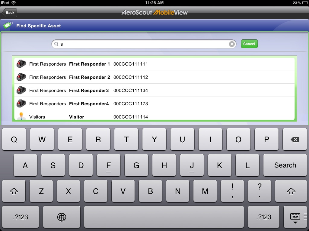 AeroScout MobileView Locator for iPad screenshot 3