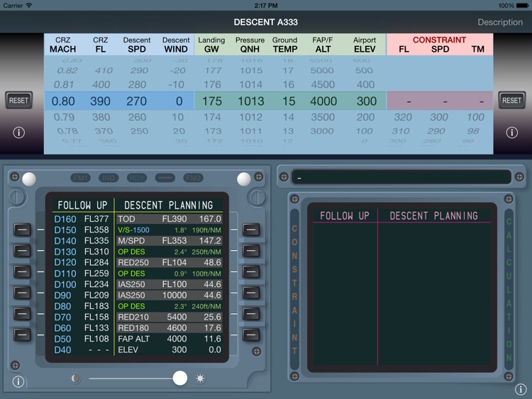 Descent Planning A333