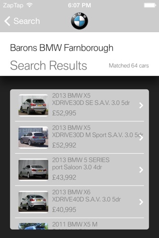 Barons Farnborough BMW screenshot 2