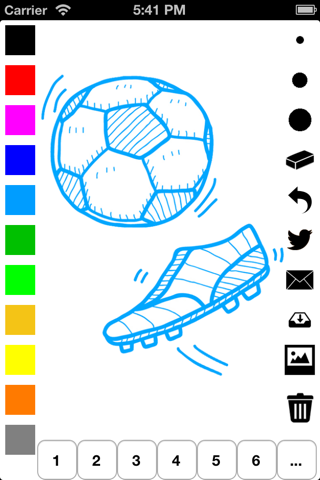 Soccer Coloring Book for Children: Learn to color and draw player, ball, field and more! screenshot 2