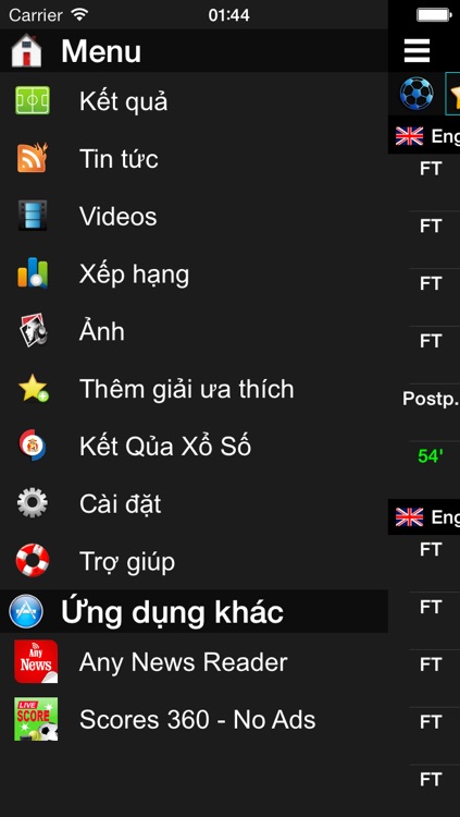 Livescore 360 - Football/soccer, Tennis, Hockey (Kết Quả Thể Thao)