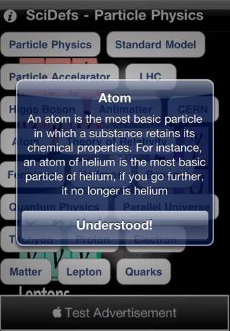 SciDefs Lite - Particle Physics (iAd Supported) screenshot 4
