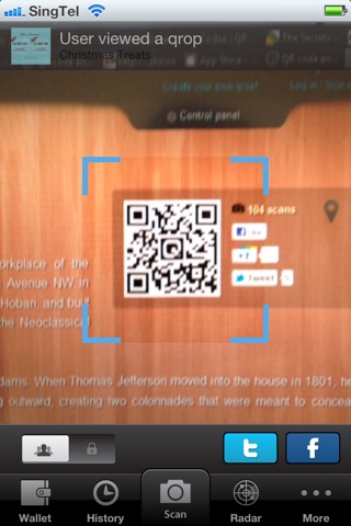 Qropit Social QR Code Reader screenshot 2