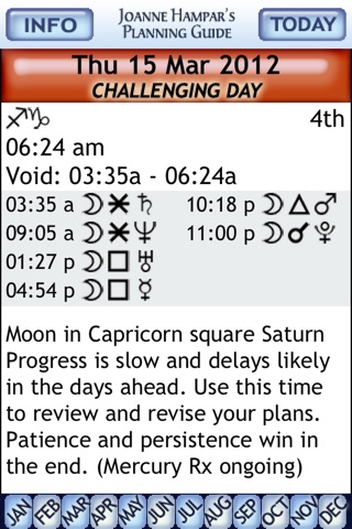 2012 Electional Astrology Planning Guide by Joanne Hampar screenshot 2