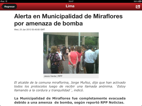 RPP Noticias para iPad screenshot 3