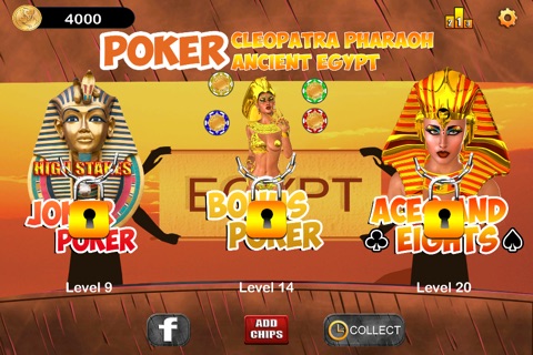 Aces Video Poker Deluxe - Cleopatra & Pharaoh Edition screenshot 2