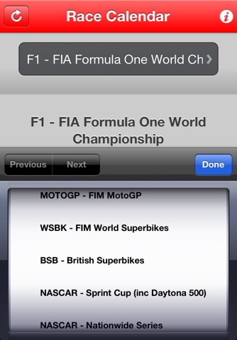 Race Calendar HD screenshot 2