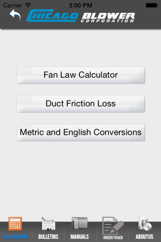 Chicago Blower Fan Engineering Calculator screenshot 2