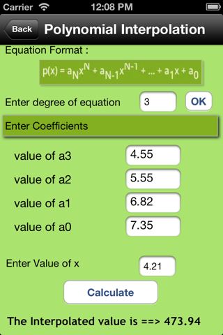 Interpolation Calc screenshot 4