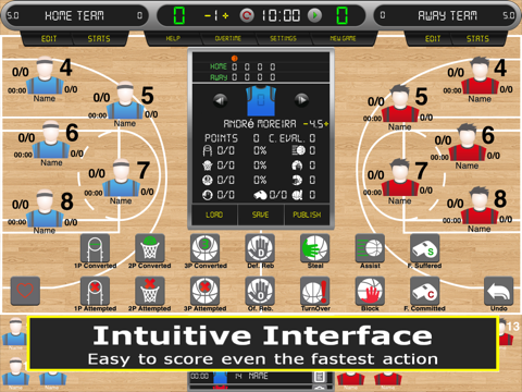 LetsBasket+ [Your Hoop Stats and Score Book, Scoreboard, Timer and Scouting for coach & parents]のおすすめ画像1