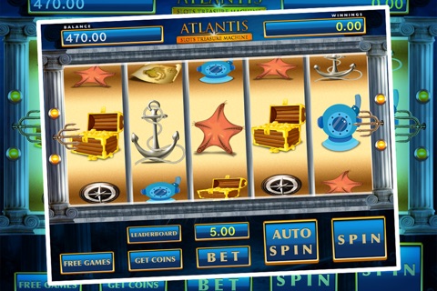Atlantis Slots Treasure Machine Pro Game screenshot 2