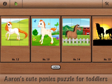 Aaron's cute ponies puzzle for toddlers screenshot 3