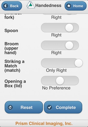 Prism Touch Handedness Survey screenshot 2