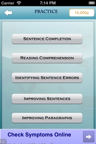 PSAT Reading screenshot 3