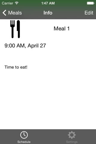Meal Reminder screenshot 3