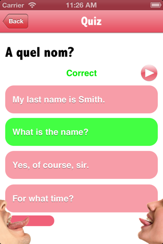 Sexy French - Phrasebook and Quiz screenshot 2