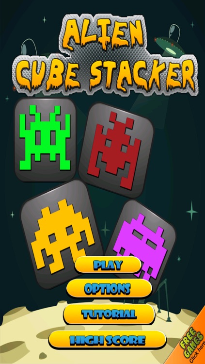 Aliens Squared Cube Stacking Game - PRO