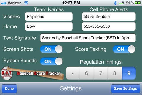 BST - Baseball Score Tracker screenshot 2